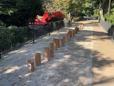 丸太ステップ全景