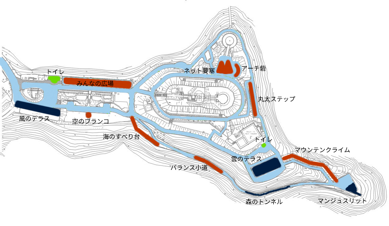山頂エリアマップ