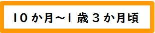 対象者　10か月から1歳3か月
